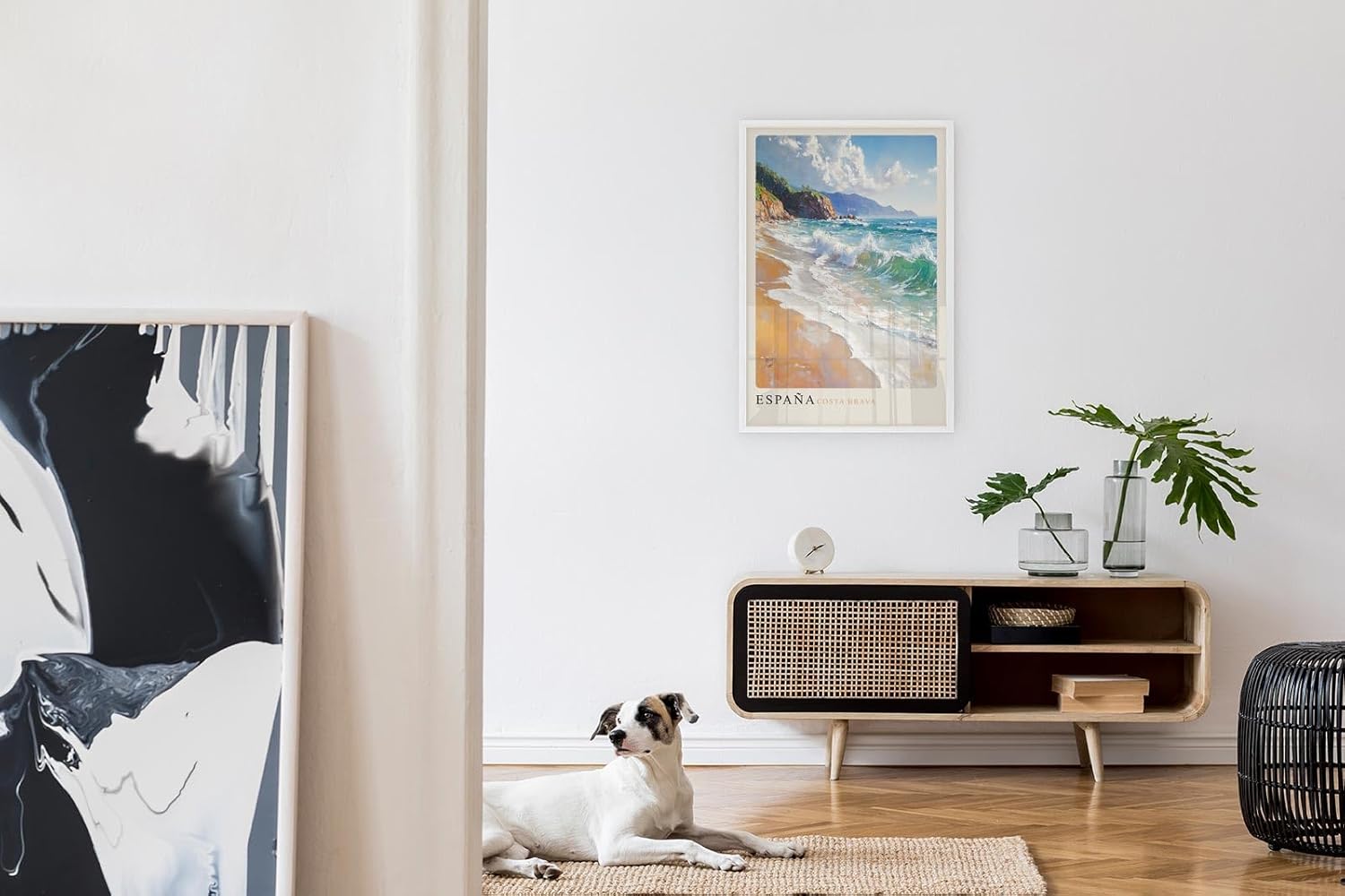 Paul Sinus Leinwandbild 60x90cm Leinwandbild Costa Brava mediterrane Küste Meeresrauschen traumhafte Natur spanische Landschaft sommerliche Ästhetik
