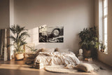 Sinus Art Wandbild 120x80cm Ästhetische Nahaufnahme eines ikonischen Oldtimers mit glänzendem Chrom