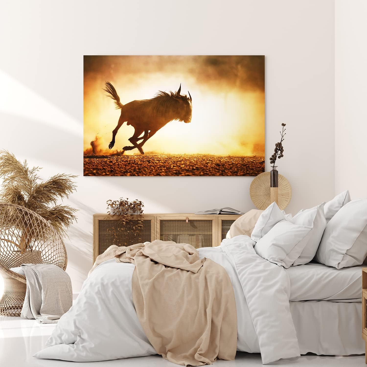 Paul Sinus Wandbild 120x80cm Gnu Antilope Afrika Wildnis Tierfotografie Bulle