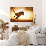 Paul Sinus Wandbild 120x80cm Gnu Antilope Afrika Wildnis Tierfotografie Bulle