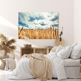 Paul Sinus Wandbild 120x80cm Weizenfeld Weizen Feld Wolken Himmel