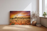Sinus Art Wandbild 120x80cm Das warme Licht des Sonnenuntergangs verleiht der Szene Tiefe und emotionale Wärme