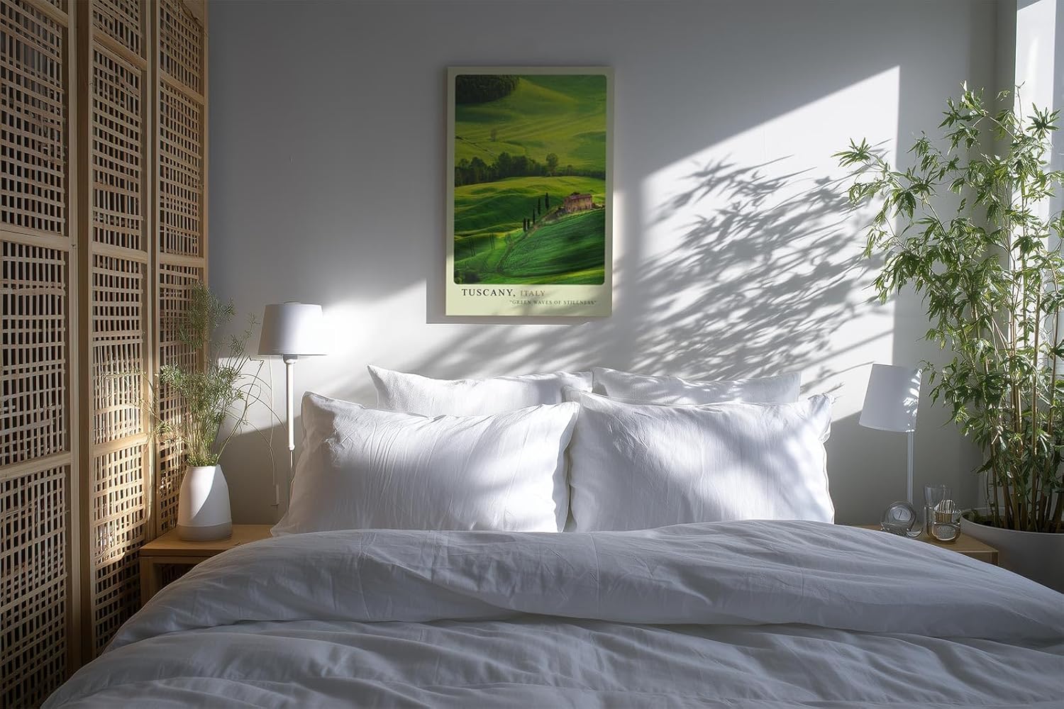 Paul Sinus Kunstdruck 40x60cm Tuscany Italien goldgrüne Hügellandschaft mit Bauernhaus und Zypressen im Licht
