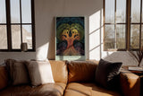 Paul Sinus Wandbild in 40x60cm Tree of Consciousness – farbenprächtiger Baum mit symmetrischer Struktur, abstrakte Naturmetapher