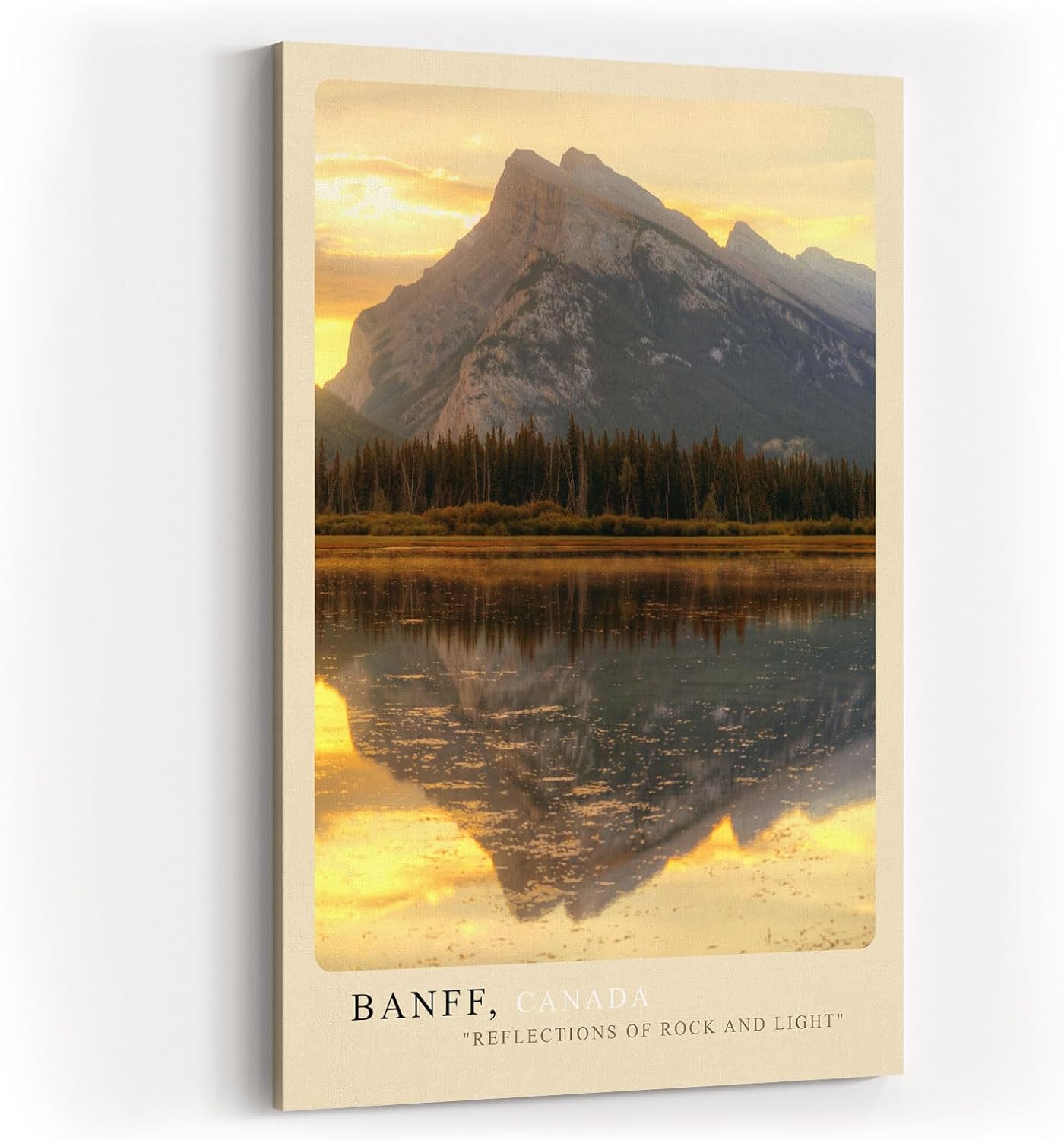 Paul Sinus Kunstdruck 40x60cm Banff Kanada See Berge Sonnenuntergang Spiegelung Natur Banff Canada