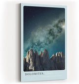 Paul Sinus Kunstdruck 40x60cm Dolomites Italy Sternenhimmel Gebirge Nacht Natur Kunst Himmel