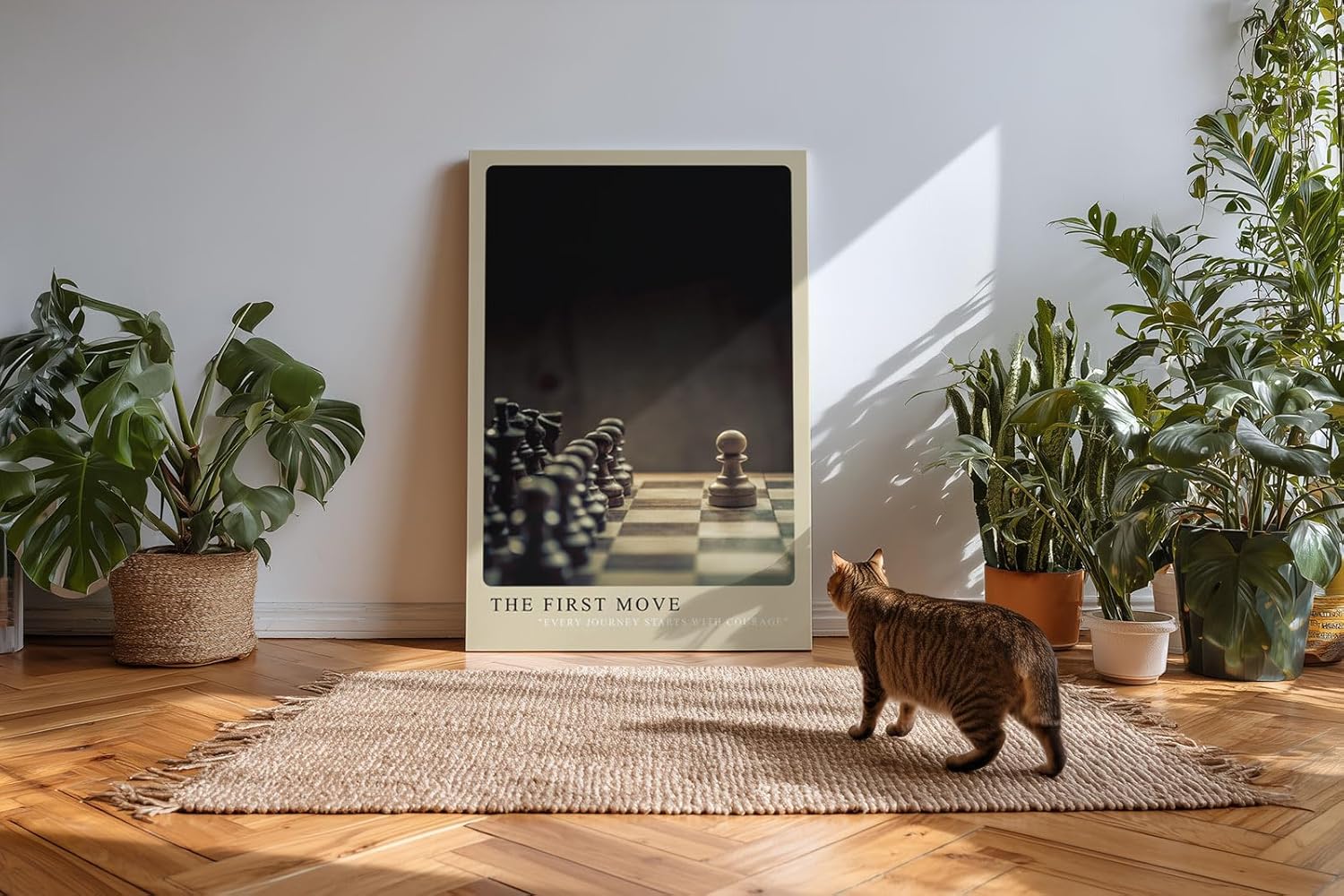 Paul Sinus Kunstdruck 40x60cm The First Move – Symbolkraft des Anfangs im Schachspiel