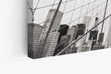 Paul Sinus Wandbild 120x80cm New York Manhattan Wolkenkratzer Brooklyn Bridge Grau