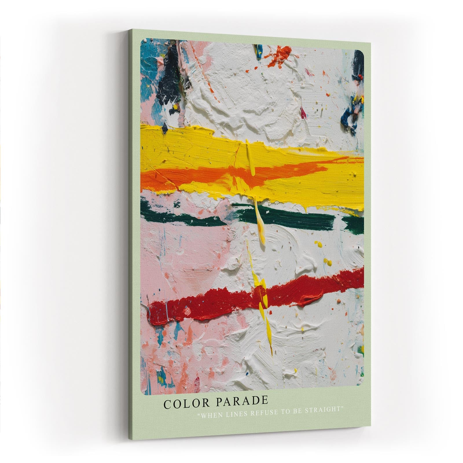 Paul Sinus Wandbild in 40x60cm Color Parade Abstrakte Komposition mit kräftigen Farbbalken und pastosen Strukturen