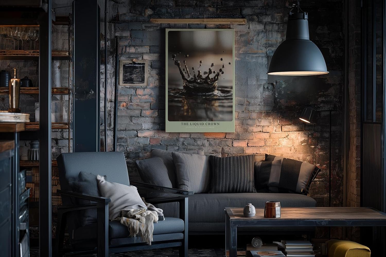 Paul Sinus Wandbild in 40x60cm The Liquid Crown – Fotografische Nahaufnahme einer Wasserkrone im Moment des Aufpralls