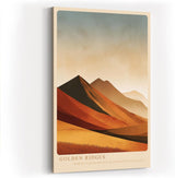 Paul Sinus Wandbild in 40x60cm Golden Ridges – Landschaft in warmen Goldund Rottönen für zeitlose Raumgestaltung
