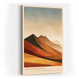 Paul Sinus Wandbild in 40x60cm Golden Ridges – Landschaft in warmen Goldund Rottönen für zeitlose Raumgestaltung