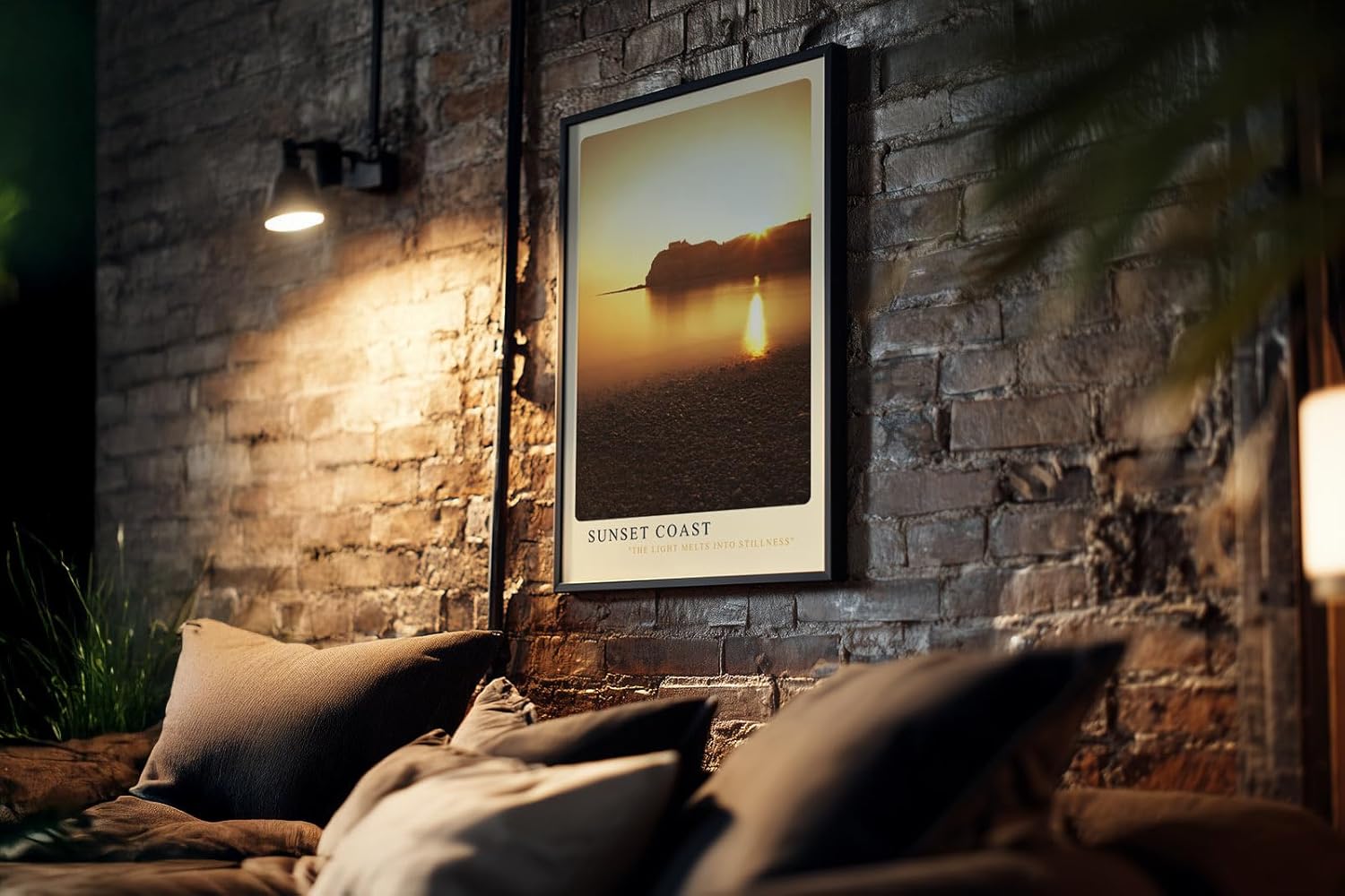 Paul Sinus Kunstdruck 40x60cm Sonnenuntergang Küste Meer Licht Spiegelung Ruhe Sunset Coast