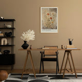 Paul Sinus Leinwandbild 40x60cm verwitterte Blumenmalerei auf antiker Wand mit nostalgischem Charme – kunstvolles Leinwandbild für stilvolle Raumgestaltung