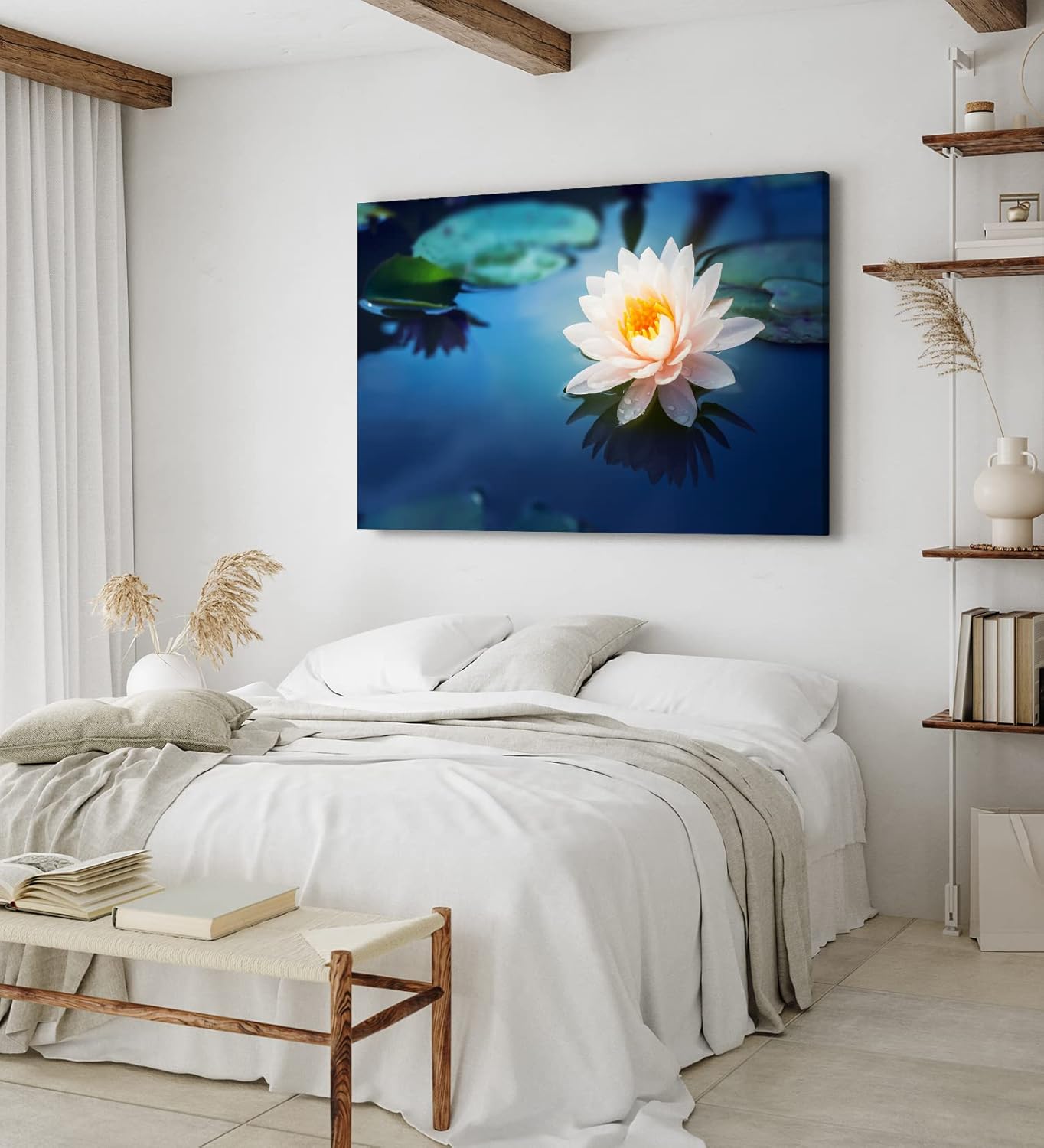 Paul Sinus Wandbild 120x80cm Lotosblume Blume Blüte Kunstvoll Lotos Rosa Wasserblumen