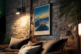 Paul Sinus Kunstdruck 40x60cm Rio de Janeiro mit Blick auf Stadt, Berge und Meer bei Sonnenuntergang
