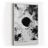 Paul Sinus Wandbild in 40x60cm The Collapse – Dramatische monochrome Kunst mit intensivem Zentrum und ausstrahlender Bewegung