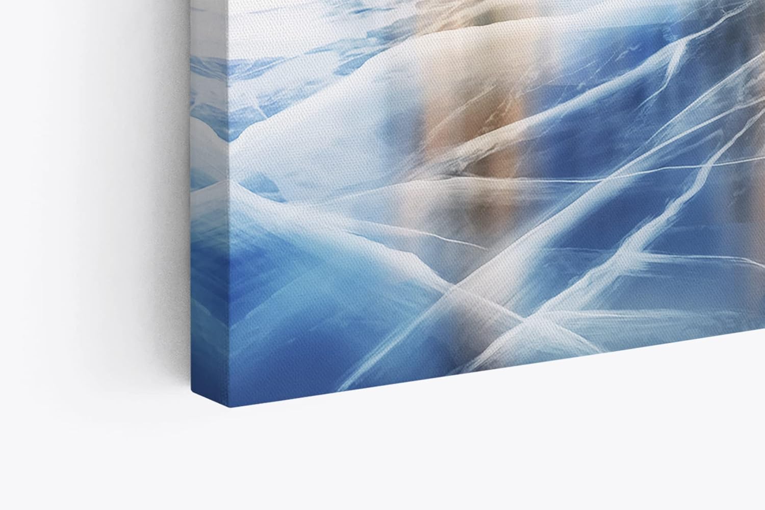 Paul Sinus Wandbild 120x80cm Gefrorener See Eis Schnee Winterlandschaft Tannenwald