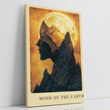 Paul Sinus Leinwandbild 40x60cm Mind of the Earth – Natur, Erde, Universum, Mond, Mystik, Geist, Mensch, Berg, Kunst, Philosophie, Metaphorisch