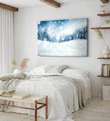 Paul Sinus Wandbild 120x80cm Schnee Winter Weiß Kunstvoll Schneeflocken