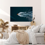 Paul Sinus Wandbild 120x80cm Speedboot aus der Luft Motorboot Sportboot Meer