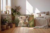 Sinus Art Wandbild 120x80cm Liebevolle Tieraufnahme mit Koala in natürlicher Pose vor ruhiger Kulisse