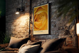 Paul Sinus Kunstdruck 40x60cm Sun Petal Core Gelbe Rose Blüte Makro Nahaufnahme Wärme Natur