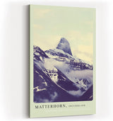 Paul Sinus Kunstdruck 40x60cm Matterhorn – majestätisches Bergpanorama in Wolken und Schnee