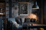 Paul Sinus Wandbild in 40x60cm Snapcat – Humorvolles Katzenporträt in Schwarz-Weiß mit Kamera und Fliegerbrille