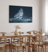 Paul Sinus Wandbild 120x80cm Matterhorn bei Nacht Berggipfel Sternenhimmel Sterne