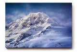 Sinus Art Wandbild 120x80cm Imposanter Schneegipfel unter blauem Himmel mit Licht- und Schattenspiel