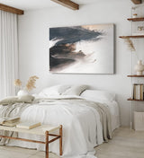 Paul Sinus Wandbild 120x80cm Kunstvolle Pinselstriche Grau Schwarz Abstrakt