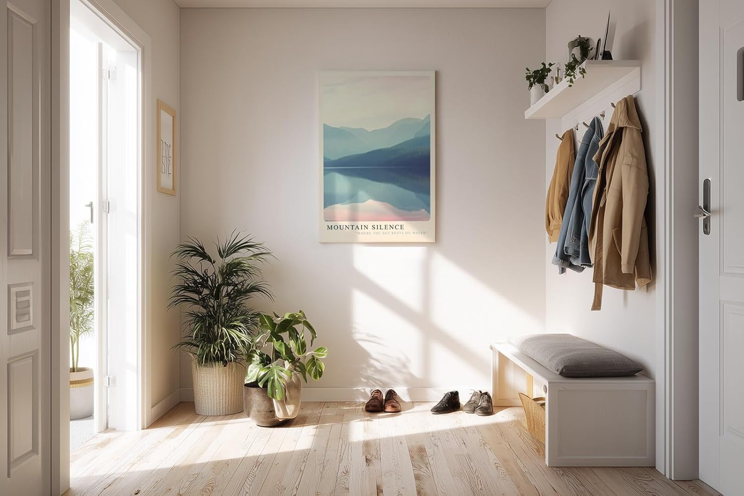 Paul Sinus Kunstdruck 40x60cm Mountain Silence – Spiegelung und Stille im alpinen Morgenlicht