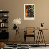 Paul Sinus Leinwandbild 60x90cm Leinwandbild Whispers of Love romantische Kunst intime Eleganz stilvolle Ästhetik abstrakte Silhouetten