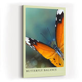 Paul Sinus Kunstdruck 40x60cm Schmetterling Nahaufnahme mit orange-schwarzen Flügeln – Moment voll Balance und Ruhe