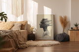 Paul Sinus Wandbild in 40x60cm digitales Profilporträt – modernes Kunstmotiv in Linienund Schaltkreisoptik