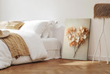 Paul Sinus 60x90cm Wandbild Herz der Natur – Zarte Blattpoesie in Beige als florales Kunstwerk Blume