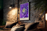Paul Sinus Kunstdruck 40x60cm Purple Energy Blüte in Violett und Weiß Every Petal Charged with Color