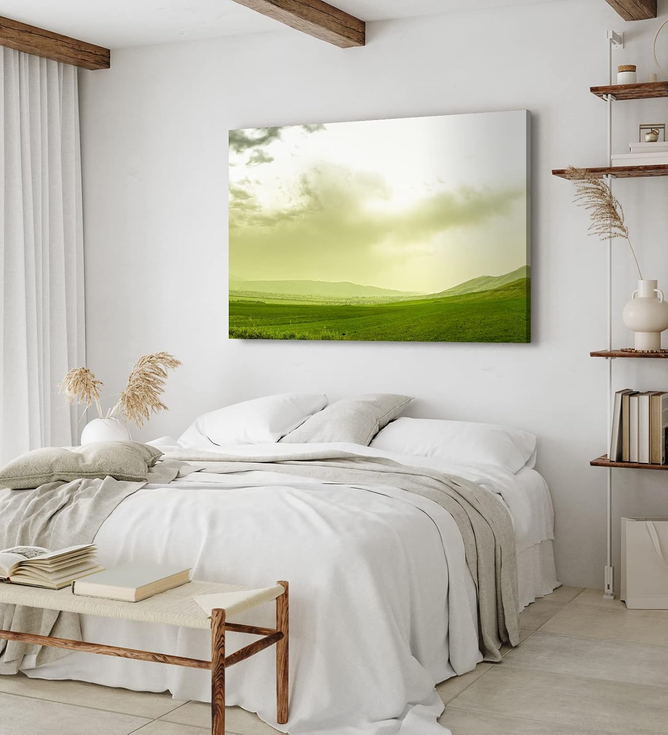 Paul Sinus Wandbild 120x80cm Landschaft Natur Berge Hügel Grün Himmel