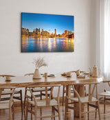 Paul Sinus Wandbild 120x80cm New York Skyline Wolkenkratzer Brooklyn Bridge