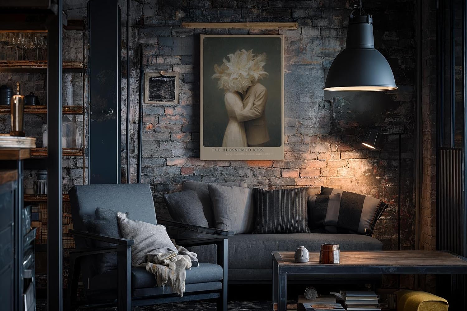 Paul Sinus Wandbild in 40x60cm The Blossomed Kiss – Romantische Kunst mit blühenden Lilienköpfen in zarten Farbtönen für stilvolle Wohnakzente