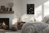 Paul Sinus Leinwandbild 80x120cm The Poetry of Nature Leinwandbild filigrane Blüten auf dunklem Hintergrund poetische Naturkunst mit eleganter Ästhetik