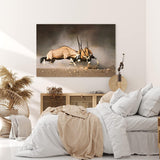 Paul Sinus Wandbild 120x80cm Spießbock Antilope Afrika Wildnis Hörner Tierfotografie