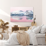 Paul Sinus Wandbild 120x80cm Norwegen Berge Schnee Meer Winter Landschaft