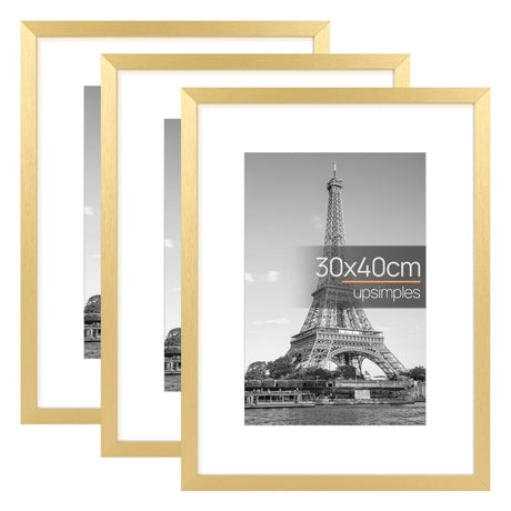 upsimples 3 Pack Bilderrahmen A4 Holz, Picture Frame Holz für Fotos, Bilder, Poster