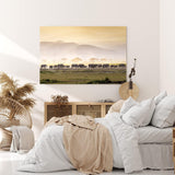 Paul Sinus Wandbild 120x80cm Elefantenherde Elefanten Afrika Tierfotografie Landschaft