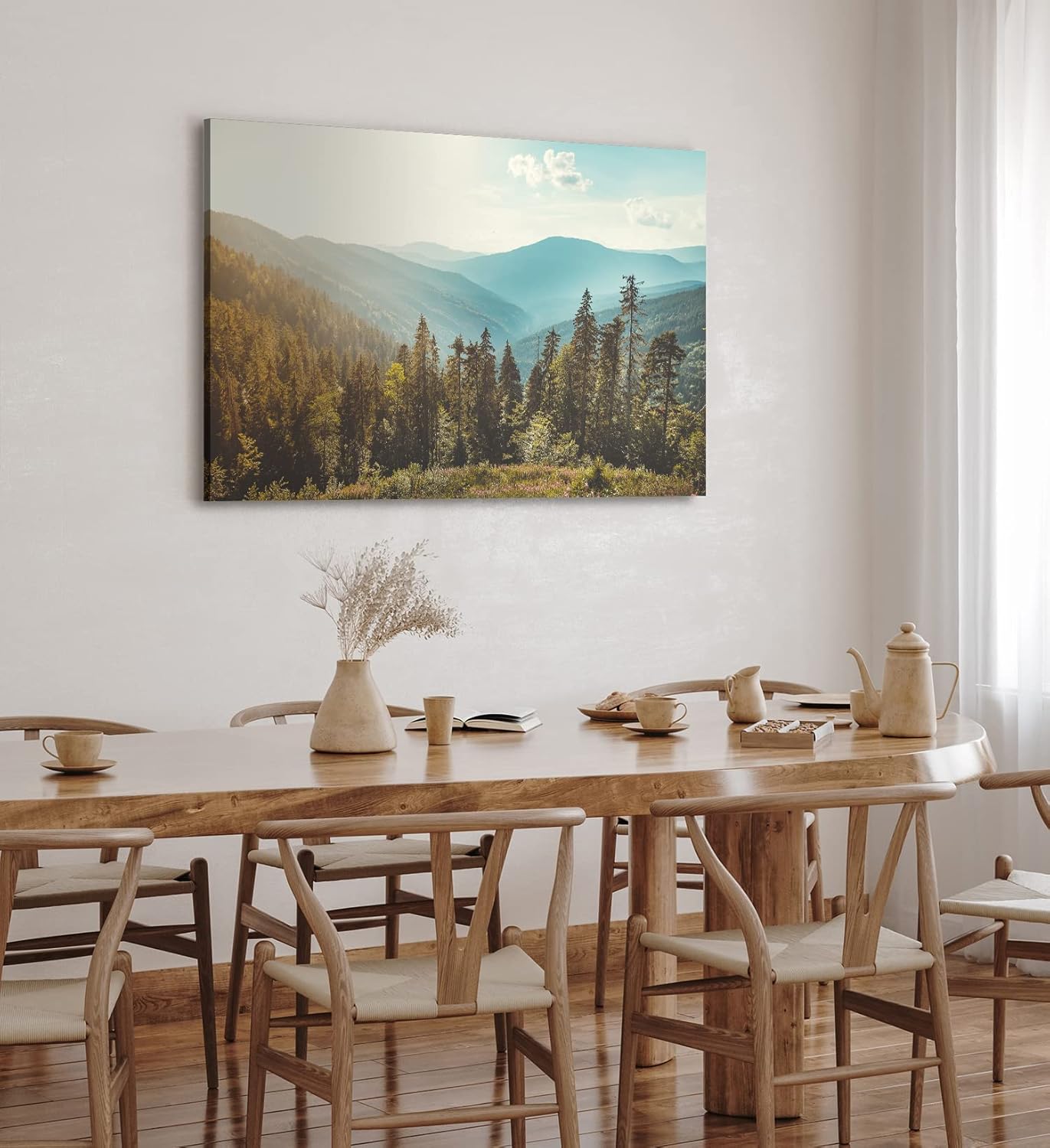 Paul Sinus Wandbild 120x80cm Berglandschaft Berge Gebirge Tannen Natur