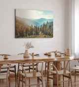 Paul Sinus Wandbild 120x80cm Berglandschaft Berge Gebirge Tannen Natur