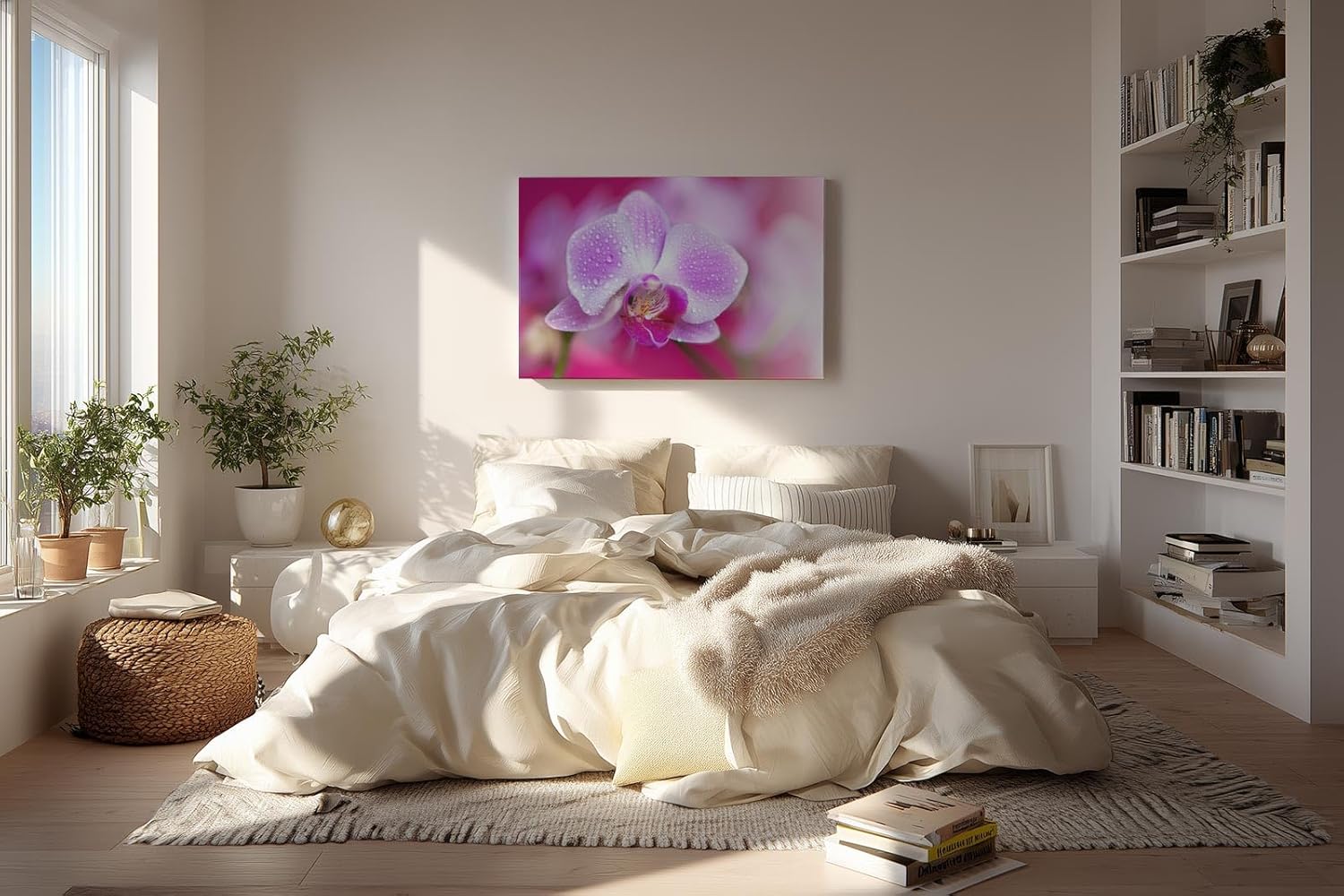 Sinus Art Wandbild 120x80cm Die Tropfen auf den Blütenblättern verleihen dem Motiv eine frische und natürliche Eleganz