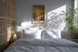 Paul Sinus Kunstdruck 40x60cm Horizon Fire – endlose Straße im goldenen Sonnenuntergang